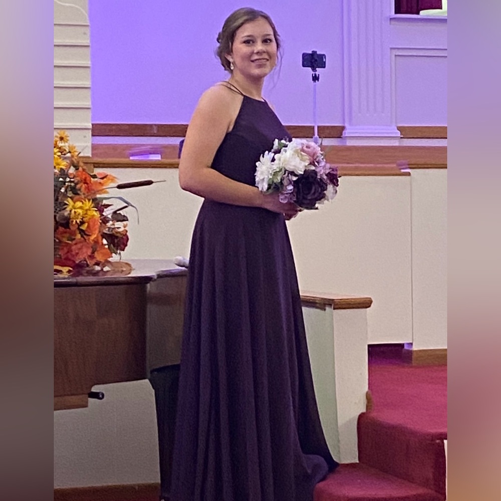 Bridesmaid dress plum color